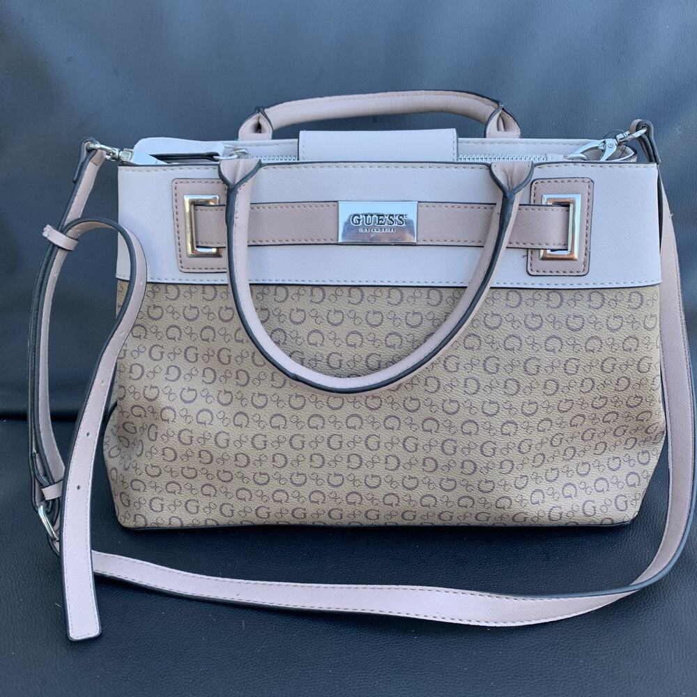 Guess Logo Bag Beige And Brown
